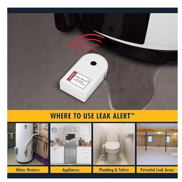 NWT Zircon Leak Alert 2- pack Water Leak Detector & Flood Sensor Alarm - Picture 3 of 3